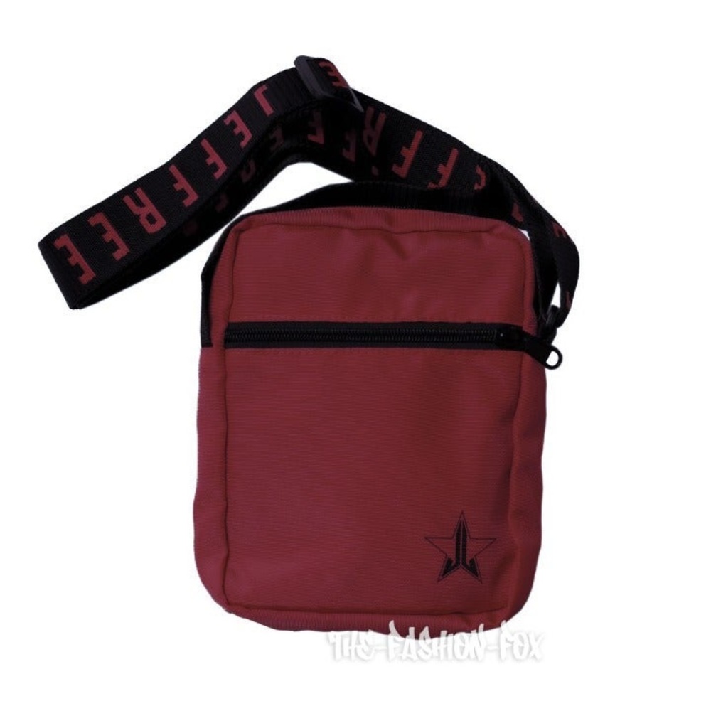 Jeffree Star burgundy crossbody bag